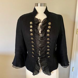 Black Linen Blazer - Size 8